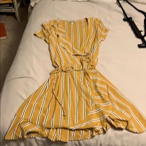 Stripe wrap dress